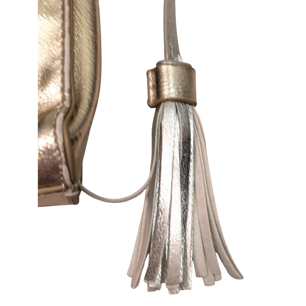 Joseph Ribkoff Crossbody Bag Gold Denim Color Block Signature Mini Purse‎ - Picture 12 of 16